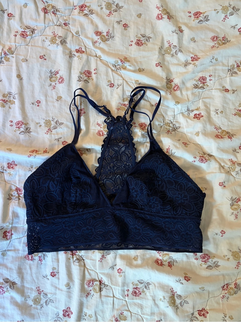Aerie Navy Lace Racerback Bralette